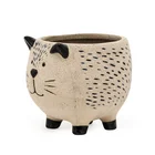 Pot Clay Wholesale Hot Sale Lovely Instgram 3D Unique Kitten Cat Flower Succulent Pot In Pottery Clay Ceramic