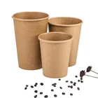 Single Wall Paper Cup 8 Oz Cups 8 Oz 12oz 16 Ounce Custom Logo Compostable Craft Coffee Paper Cup with PLA Coating