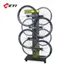 Bicycle Accessories Retail Shop Metal Double Sided Display / Bike Wheel Display Stand