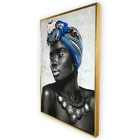 Home goods african woman painting oil on canvas abstract artwork painting