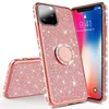 New Design Bling Bling Paper TPU Cases For iPhone 11 Diamond Glitter Ring Stand Phone Covers For iPhone 11 Pro Max High Quality