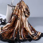 Wholesale 2019 women gift for valentine's day fashion 3colors luxury brand leopard print ladies silk scarf
