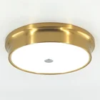 New products 2020 metal antique brass color base led light for ceiling 12W round led ceiling light 320X320