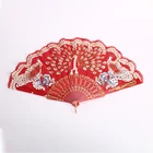 Fan Custom Printed Business Gift Peacock Plastic Folding Fan Promotional Plastic Hand Fan