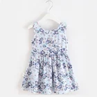 New Modern Girl Frock Design Kids Clothes Flower Dress for 2-10 Years Old Girl