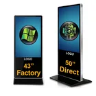 40/43/50/55/65 Inch Lcd HD Indoor Touch Digital Signboard Equipment Vertical Floor Standing Advertising Player