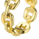 Gold Plated 2020 High Quality 18K Gold Plated Brass Hollow Out Rings RF184006