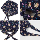 Nurse Doctor ER Chemo Surgery Skull Handmade 100% Cotton Nurse Cap Tie Back Nursing Surgical Cap