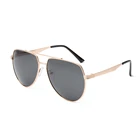Designer gold metal polarized sun glasses for men