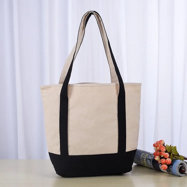 custom printed promotional gift cheap cotton canvas bag tote bag