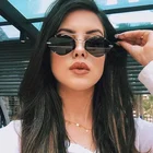 Fashion hexagonal okey ultralight metal rimless frameless sunglasses