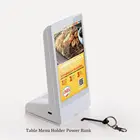 Mobile Charger Restaurant Menu Battery Charger Portable Table Menu Holder Power Bank