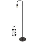 Industrial LED Floor Lamp for Living Room Bedroom Reading Office Metal Minimalist Standing Lamp UL Certified Black