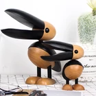 Nordic style home Decor for Wooden products droll bird crafts , the beech wood with Puppet Birds .