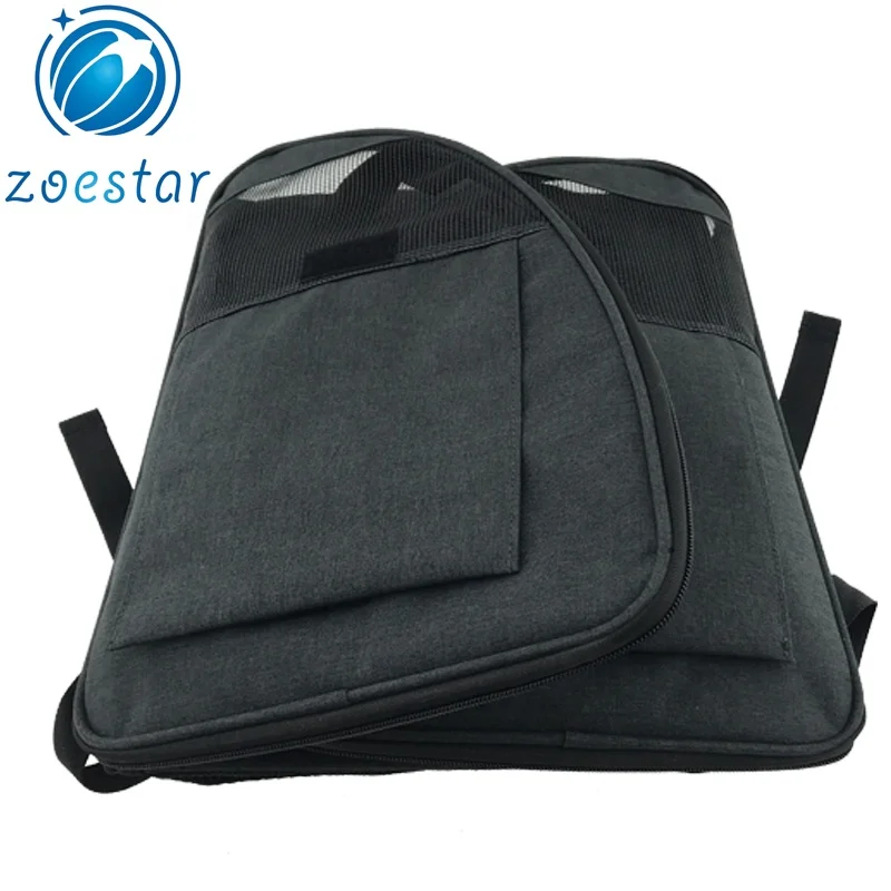 Foldable Mesh Windows Pet Carrier Backpack Portable Cat Puppy Transport Holder Bag