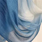 Wholesale Soft Lightweight Gradient Deying Cotton Silk Scarf Shawl for Women