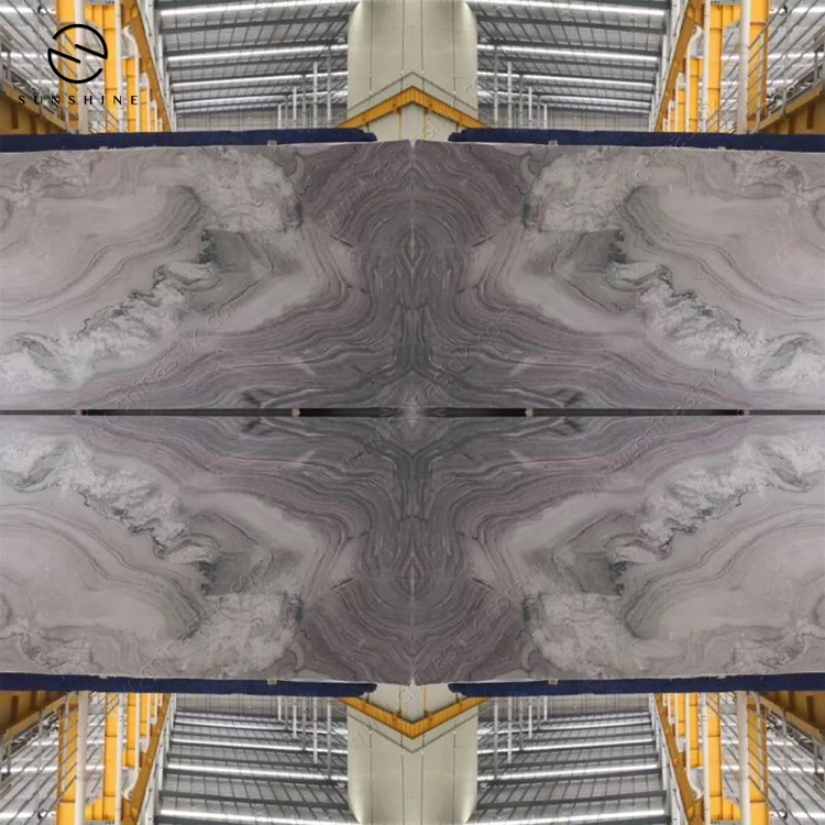 Luxury High Polished Purple Rive Marble Slab for Home Interior Decoration