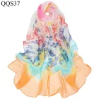 Long Factories Scarves High Quality Custom Long Style Lady Georgette Silk Scarf