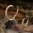 ASTM F136 Titanium PVD Gold Gem Clicker Hinged Segment Ring Body Jewelry Piercing