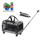 Airline Approved Best Large On Wheels Stroller Trolley Rolling Pet Dog Cat Carrier With Wheels