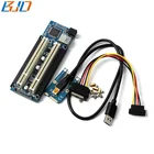 Mini PCI-E PCIe to 2 Dual PCI Slot Switch Hub Expansion Converter Riser Card with USB Data Cable