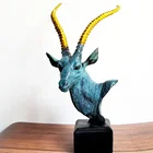 Hot sale bronze antelope bust statue animal sculpture for decoration