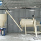 Ribbon mixer type simple tile adhesive machine dry mortar production line