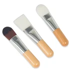 Wholesale Synthetic Hair Bamboo Wood Short Handle Mask Applicator Mini Face Mask Brush