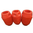 Flexible floating dredge pipe float for rubber hoses
