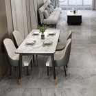 China Bazhou Factory Home Furniture Modern marble dining table sets 4 chairs american dining room sets