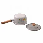 Fat Shape Cookware Enamel Pot with Glass Cap