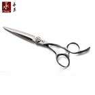 KR-55TB 440c japanese steel Professional hairdressing hair barber scissors with big finger holes