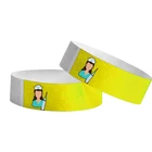 One Time Use Customized Various Party Festival Club School Park Event Printing Tyvek Paper Wristbands