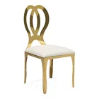 gold banquet restaurant cafe stainless steel infinity leisure dinning butterfly chair for wedding