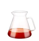 850ml hand made pour out glass coffee drip pot with handle
