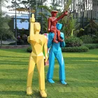 Large outdoor FRP abstract figure sculpture shopping mall character decoration props