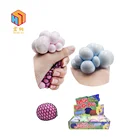 soft touch relieve stress toy colorful venting flour ball mesh squeeze ball with factory price
