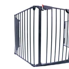5 panel metal foldable baby safety barrier indoor pet dog fence fireplace fence