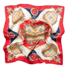 Chinese Custom Logo Digital Print Women Square 100% Silk Satin Scarf