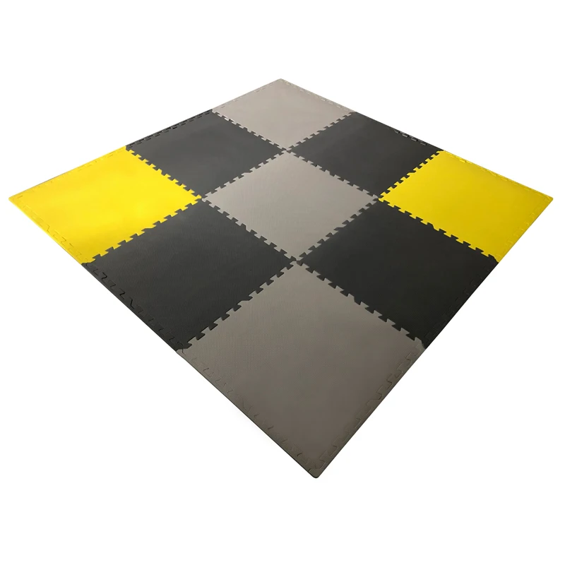 สีทึบวัสดุ EVA ประสานเสื่อชั้นยิมเสื่อทาทามิสำหรับการฝึกร่างกาย 1