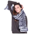 Ethnic style floral pattern light oversize long scarf shawl for travelling