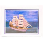 New style white sailing boat at sea painting picture puzzle jigsaw custom maker game toys