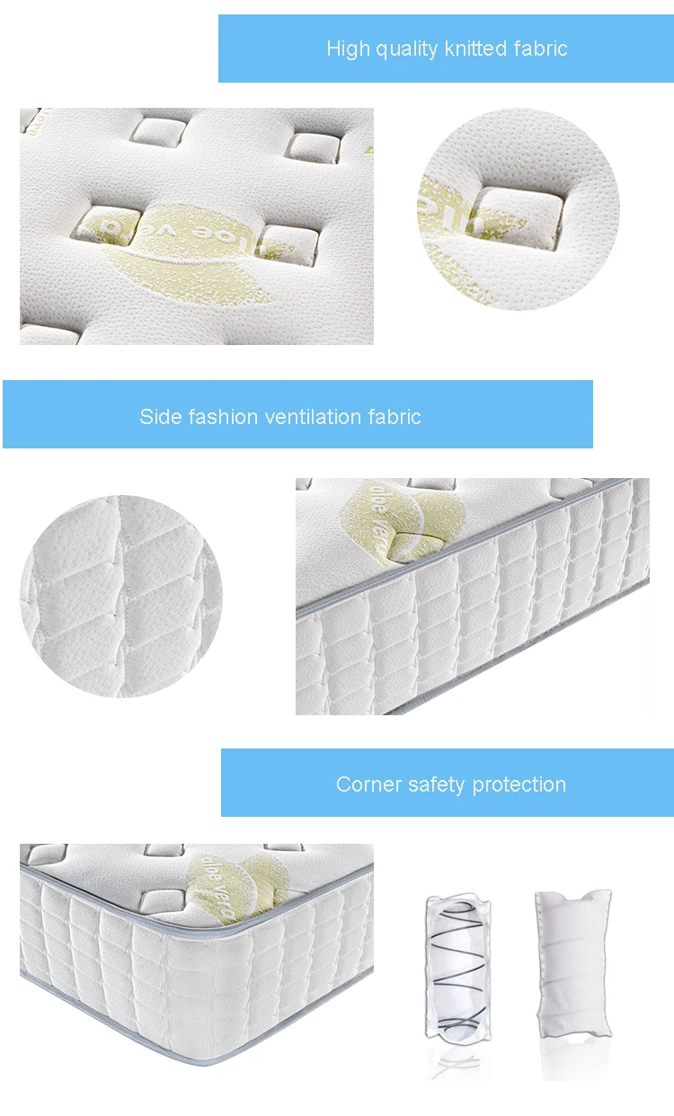 25cm compressed foam luxury bed pocket spring mattress