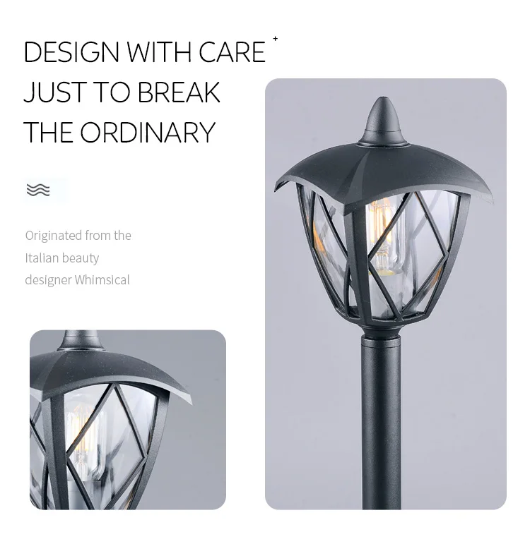 Hot Sale Newest Outdoor Decorative Fixture Pillar Lights For Garden Gate