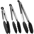 Nonstick heat resistant kitchen bbq grill silicone food tongs