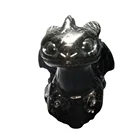 Gift Factory Direct Sale Hand Carved Natural Crystal Obsidian Toothless Dragon For Home Decoration Or Gift