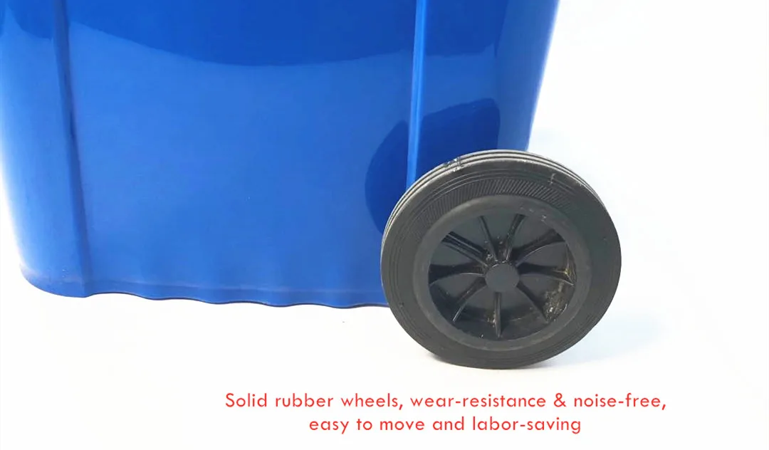 Best Selling Stackable Outdoor Public 240L HDPE Waste Bin with Wheels details
