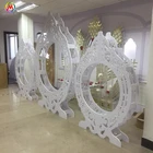 Wedding suppliers stage Customize design White PVC event backdrop Decoration