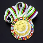 China Manufacture Cheap Wholesale Custom Metal Gold Award Marathon Running Trophies Sport Medal No Minimum Order