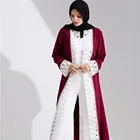 EGMS50 2clolors turkish plus size lace muslim dress abaya